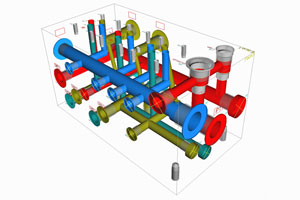 Planung und 3D-Konstruktion von Hydraulik-Steuerblöcken